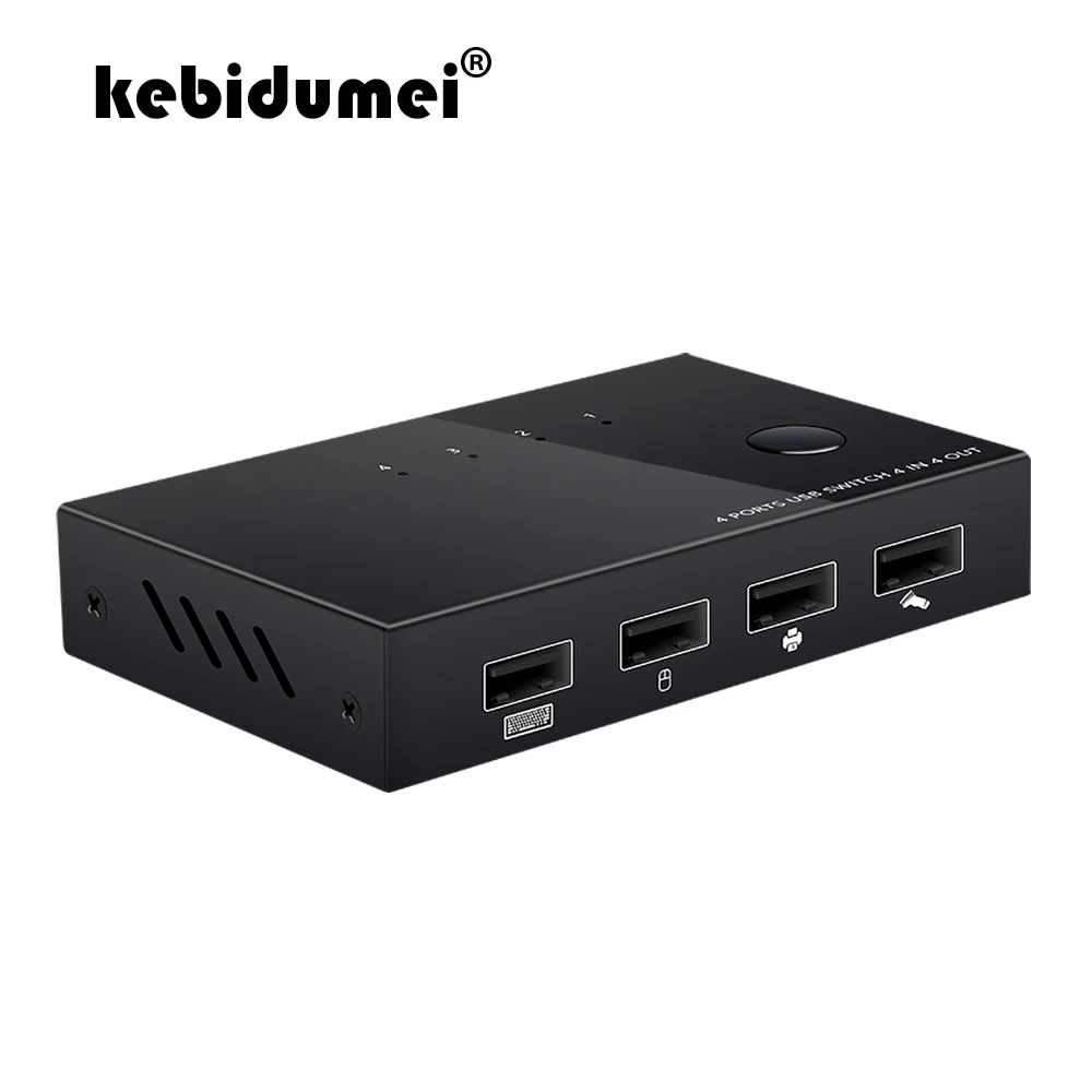 Квм Консоль USB 4 порта видео дисплей переключатель квм разветвитель для ПК