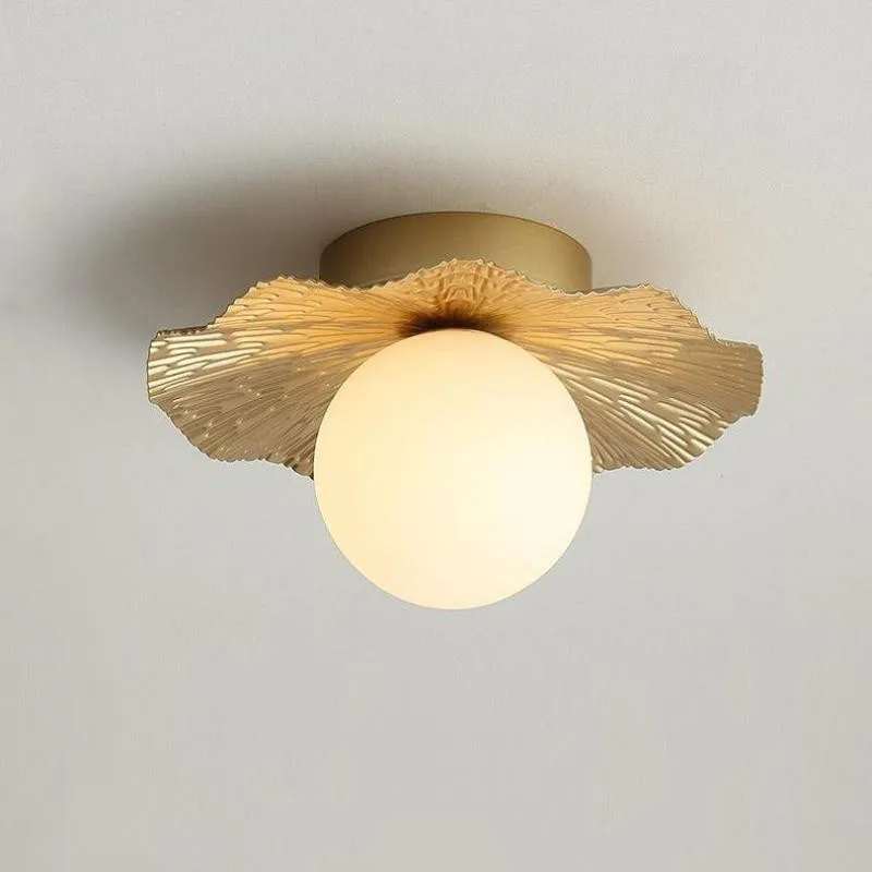 

Nordic Modern Ceiling Lamp Simple Hallway Bedroom Ceiling Light Balcony Corridor Creative Lotus Leaf Lighting Living Room G9