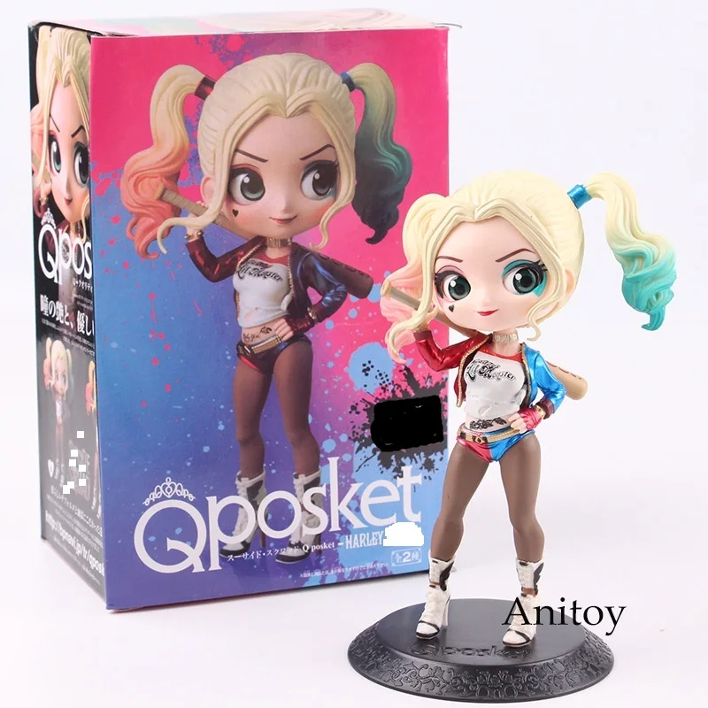 Q Posket кукла принцессы Аврора Алиса Анна Эльза чудо-женщина Харли кукла ПВХ QPosket персонажи Фигурки девушки игрушки подарки - Цвет: Harley Boxed