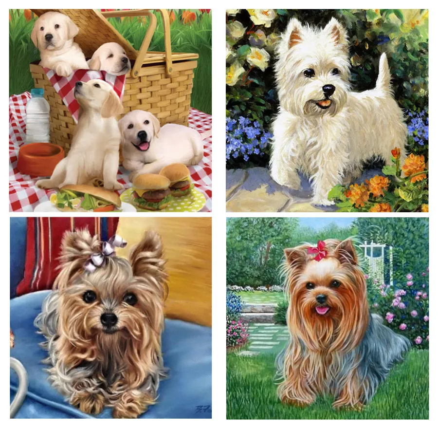 5D DIY алмазная живопись мопс вышивка крестом Вышивка Животных украшение для дома |