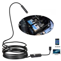 smart android type c endoscope snake camera 6 9mm lens waterproof tube inspection endoscope with led lights for car pipe check