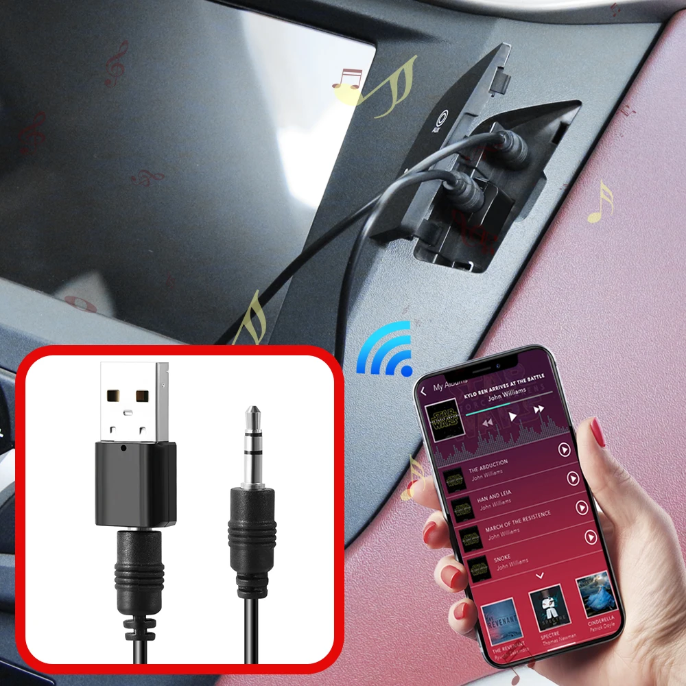 Автомобильный мини Bluetooth аудио AUX приемник адаптер для Renault Clio Logan Megane Koleos Scenic Dacia