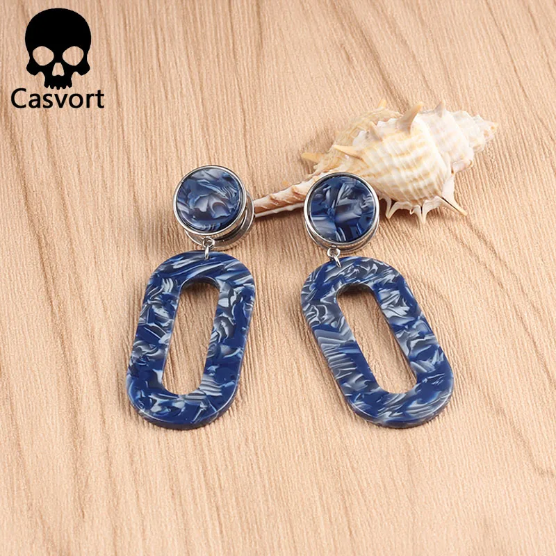Casvort 2 шт. акриловые Висячие ушные затычки ювелирные изделия для тела винт