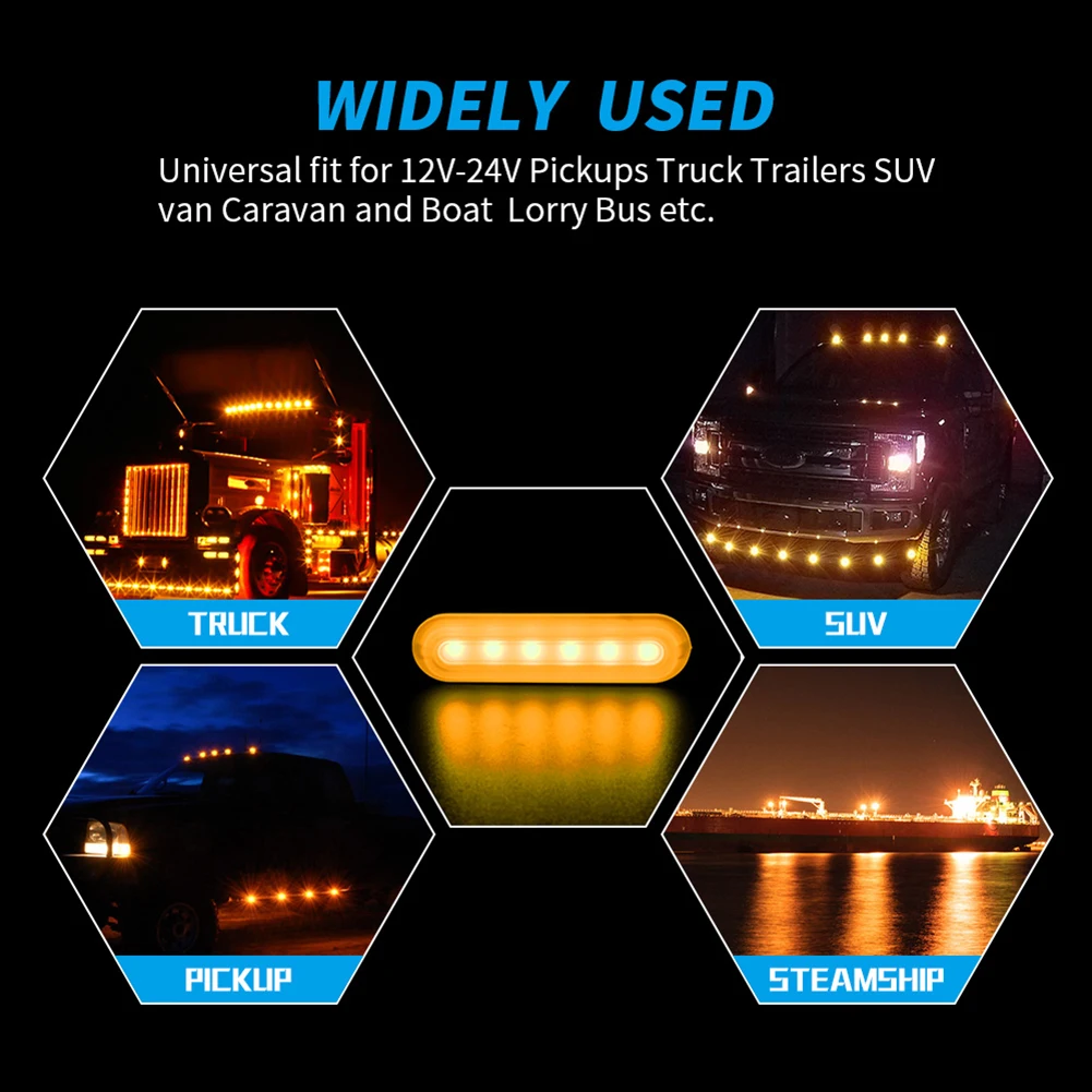 

12-24V 6 LED Car Truck Flash Strobe Light Car Motorcycle Emergency Warning Strobe Lamp Bar LED Light Emergency Hazard Flashing