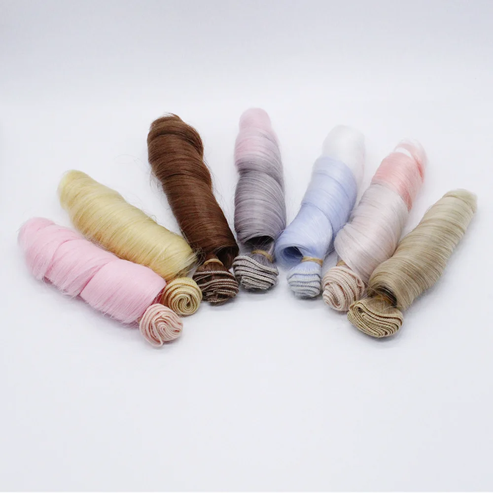 15*100 см наращивание кукольных париков термостойкие вьющиеся волосы натурального