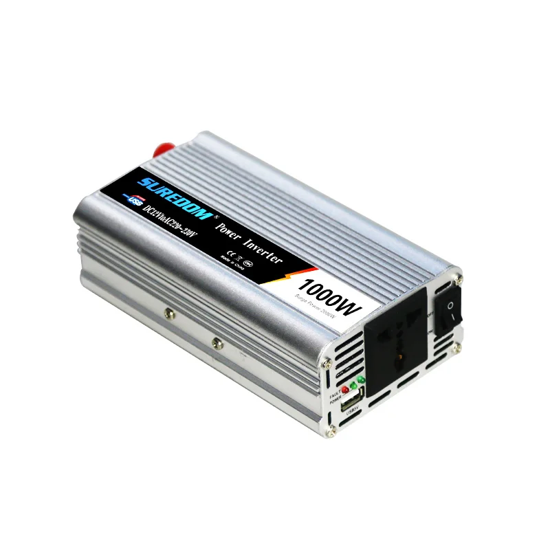 1000 Вт Инвертор с одним входом USB DC 12V 24V портативный автомобильный адаптер для