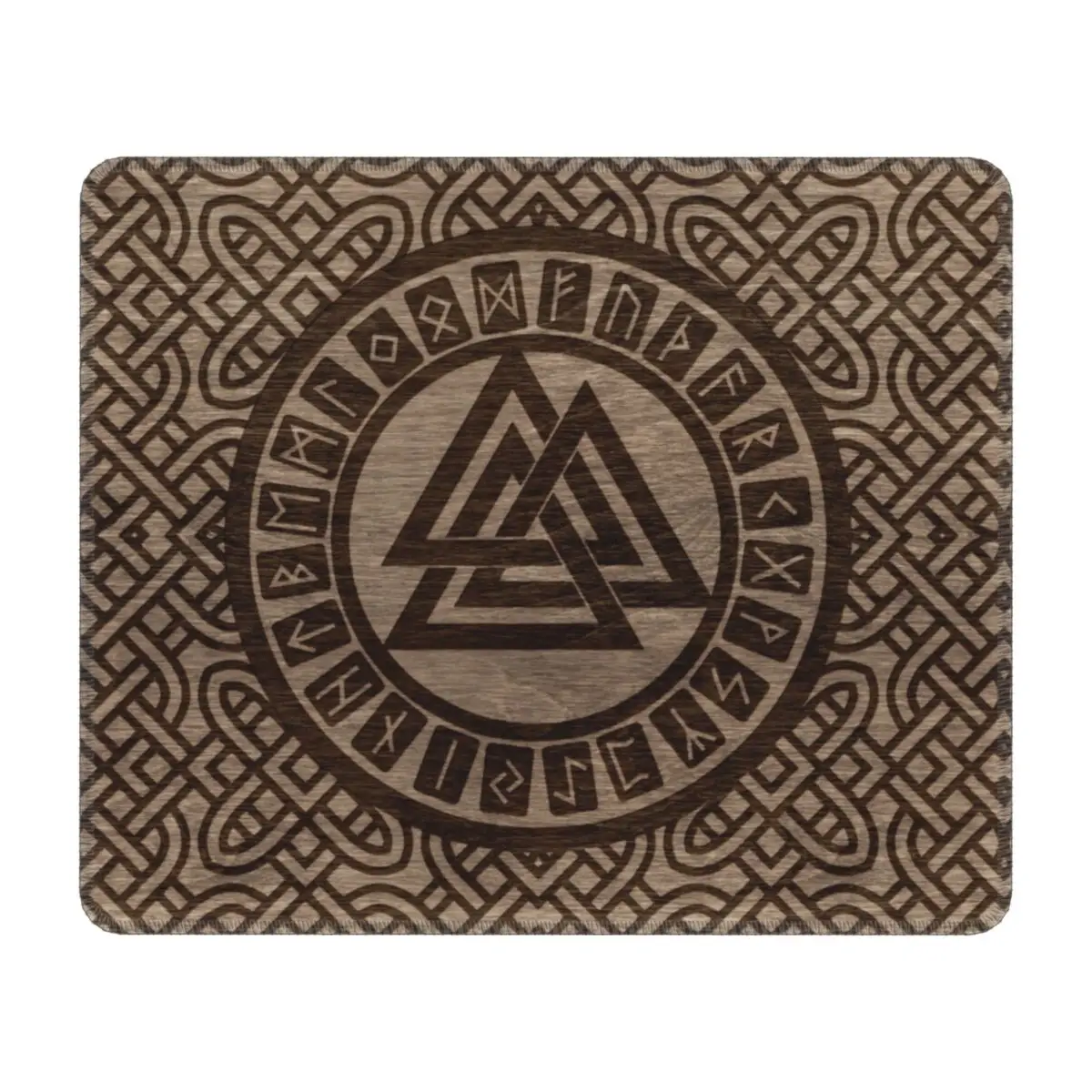 

Valknut Symbol And Runes Mouse Pad Custom Anti-Slip Rubber Base Gaming Mousepad Accessories Norse Viking Odin Office Laptop Mat
