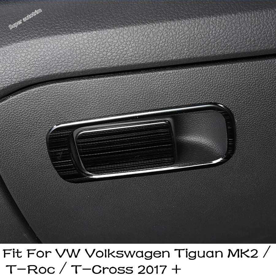 

The Copilot Storage Glove Box Glovebox Switch Button Cover Trim Fit For VW Volkswagen Tiguan MK2 / T-Roc / T-Cross 2017 - 2021