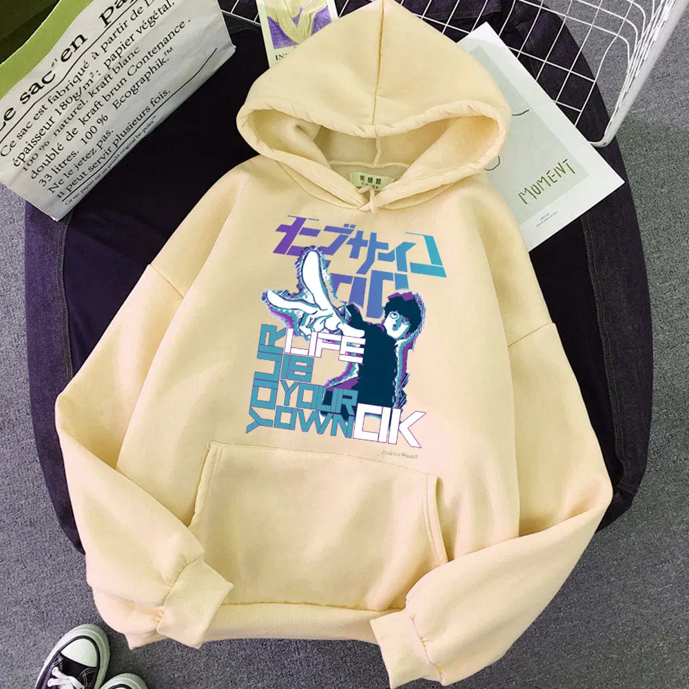 

Mob Psycho 100 Black Funny hoodie Female Streetwear Harajuku Cotton hoodie Anime sweatshirt Homme Korean style loose hoodie top