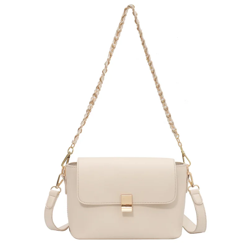 

Womens Handbags 2021 New Square Pu Leather Simple Fashion Trend to Use Chain Shoulder Bag Purses