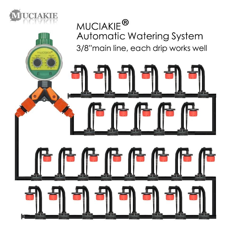 MUCIAKIE автоматический капельный оросительный набор для деревьев 3/8-в шланг