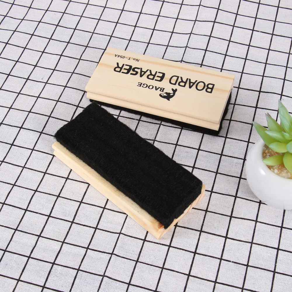 

2pcs Chalkboard Eraser Wool Felt Eraser Dustless Wood Blackboard Eraser Chalkboard Eraser