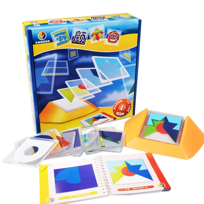 

100 игра-головоломка с цветным кодом, игра-головоломка танграмма, головоломки, игрушки для детей, развивающие Логические навыки, игрушка