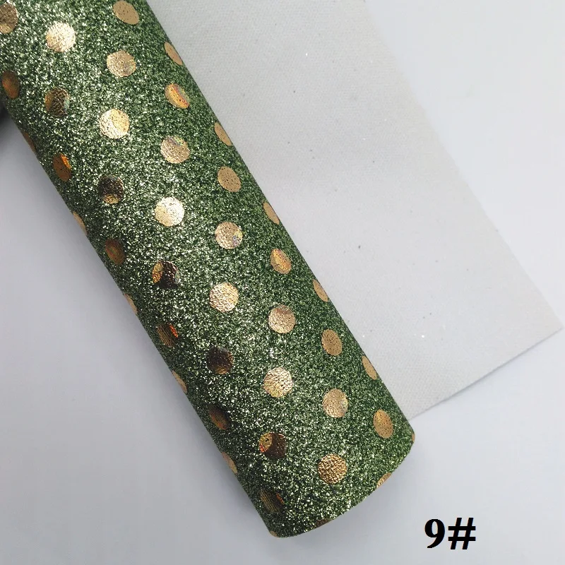9 Glitterwishcome 21X29 см A4 размер винил для бантов Печатный горошек блестящая кожа ткань искусственная кожа листы для бантов, GM337A - Цвет: 9