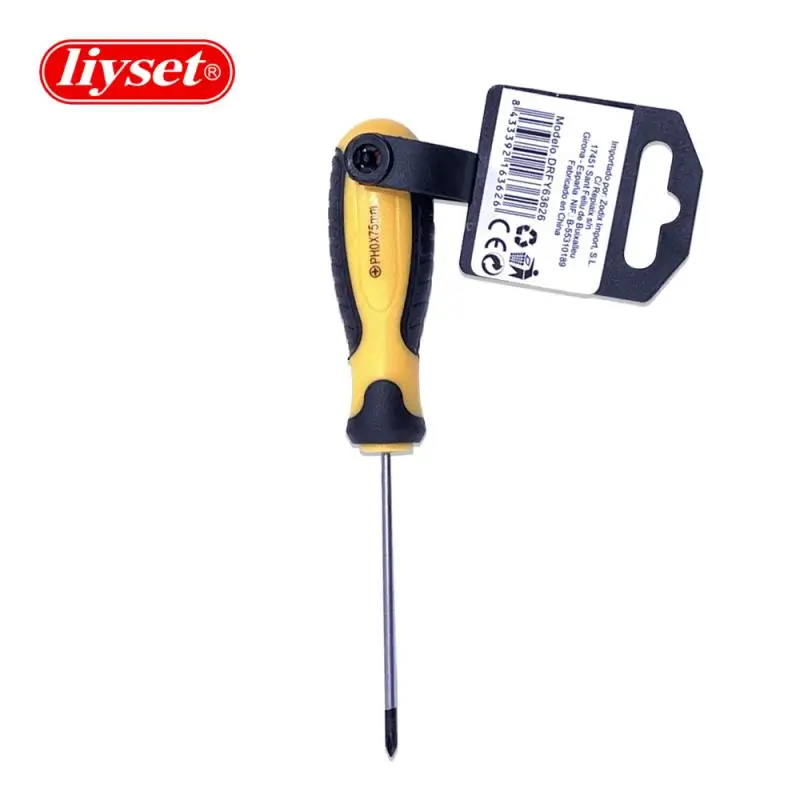 Магнитная отвертка Liyset Отвертка Phillips черного цвета с желтой ручкой | Инструменты