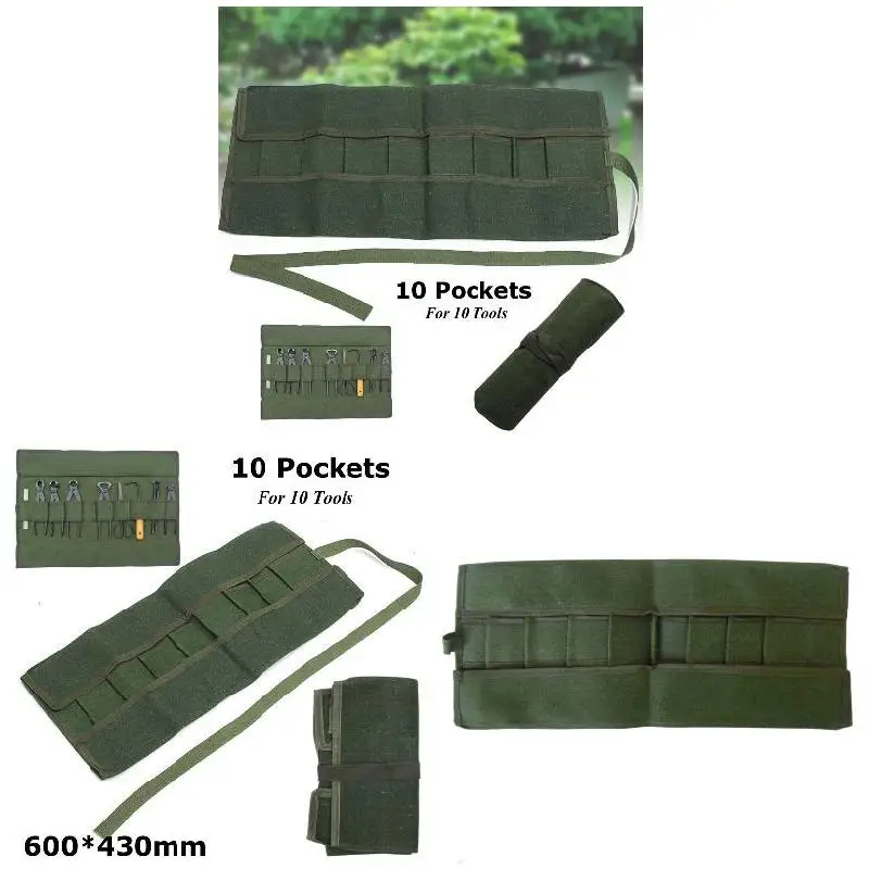 

Japanese Bonsai Tools Storage Package Roll Bag 600x430MM Canvas Tool Set Case TWEL889