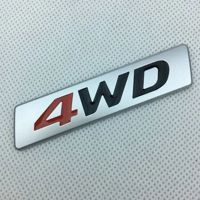 1x 3D Матовый металлический стикер 4WD Эмблема 4x4 значок наклейка для автомобиля