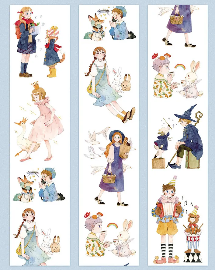 

Наклейки-Коллажи с надписью «Be with You Lover Boy Girl»