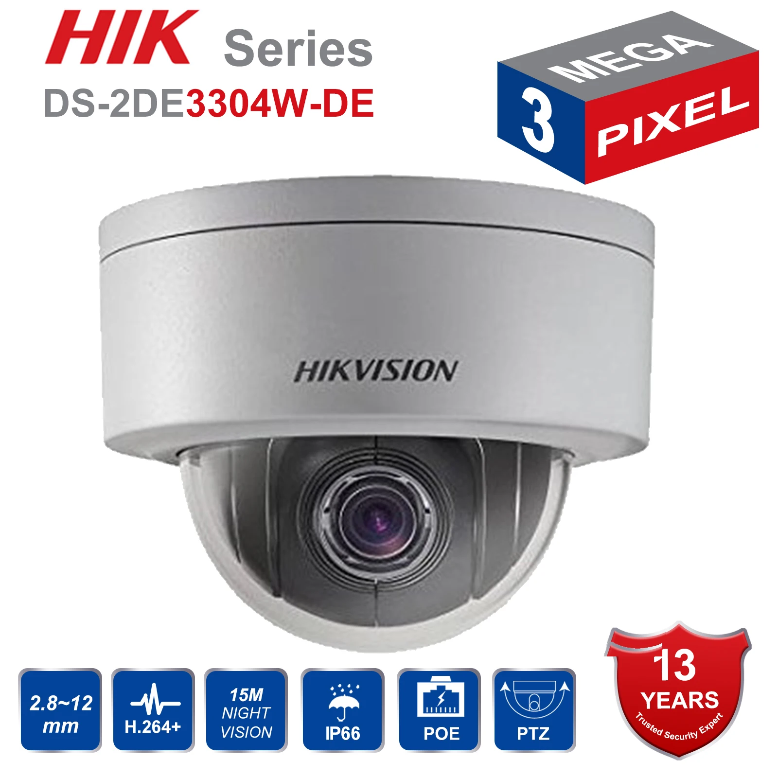 IP камера Hik PTZ сетевая купольная мини 3 Мп 4 кратный оптический зум поддержка Ezviz