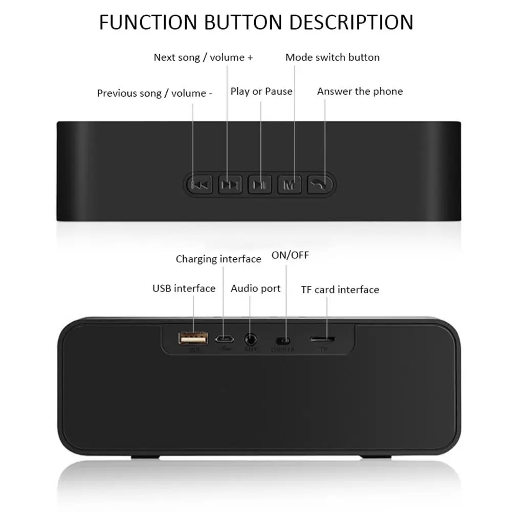 Speaker Multimedia USB Subwoofer Portable Outdoor Bluetooth 5.0 Car Wireless Stereo Support For Mobile Phone #M2 | Электроника