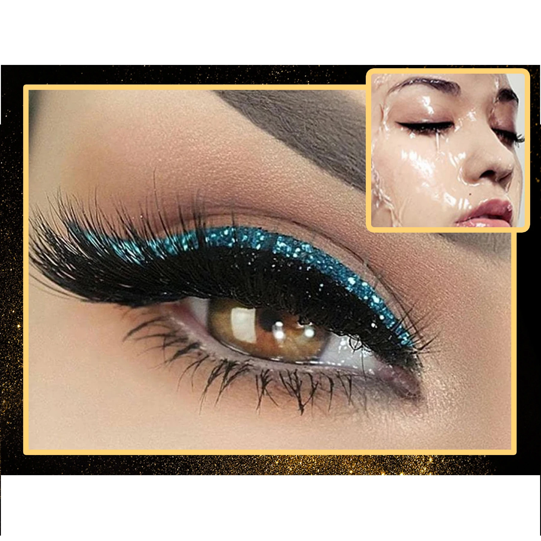

4/6 Pairs Eyeliner False Eyelashes stickers Reusable Cat Eye Double Eyelid Sticker Eyeliner Stickers Party Cosplay Makeup Tools