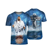 jesus tattoo son of god 3d all over printed t shirts for menwomen short sleeved summer casual o neck top daily streetwear