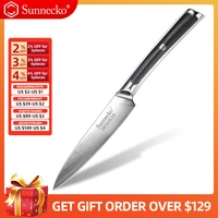 sunnecko 5 inch utility knife damascus japanese vg10 core steel blade kitchen knives g10 handle sharp fruit cutter chefs knife