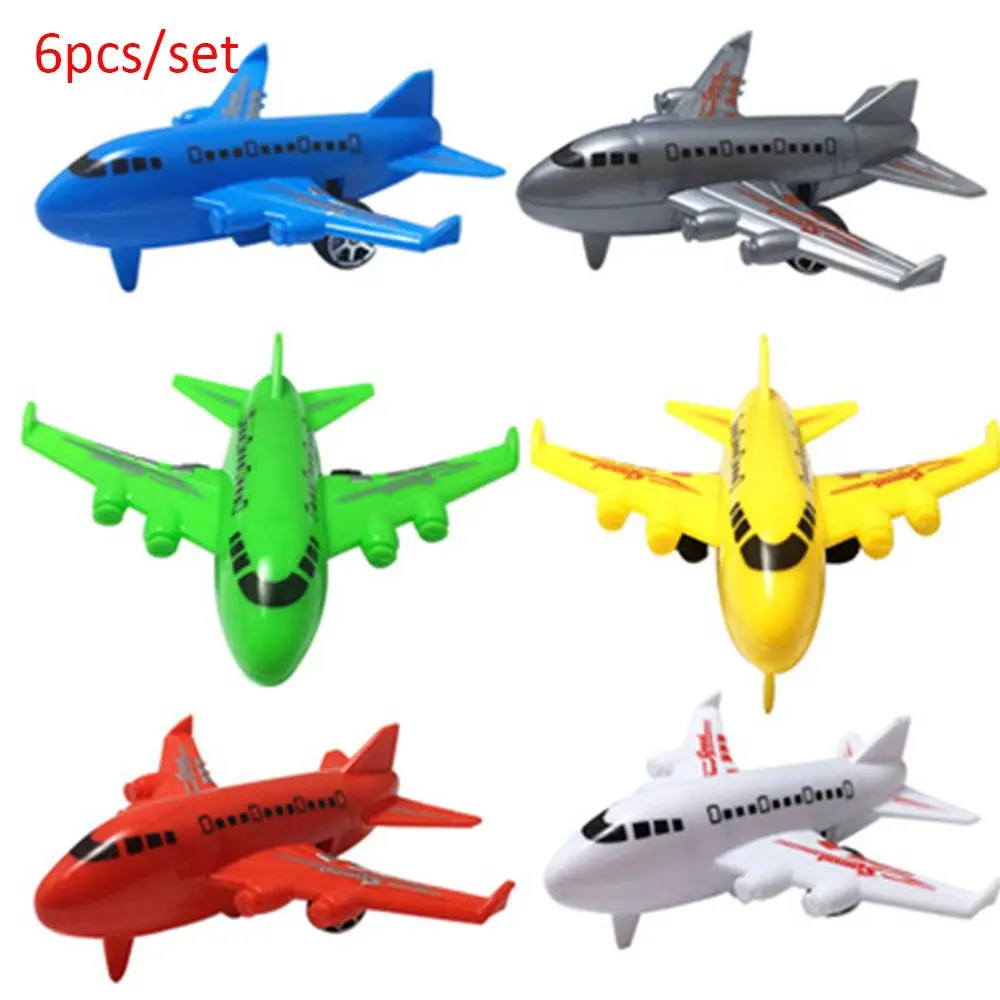 

6Pcs/set Cute Pull Back Airplane Model Toy For Kids Baby Mini Colorful Cartoon Aircraft Plane Children Educational Model Gift