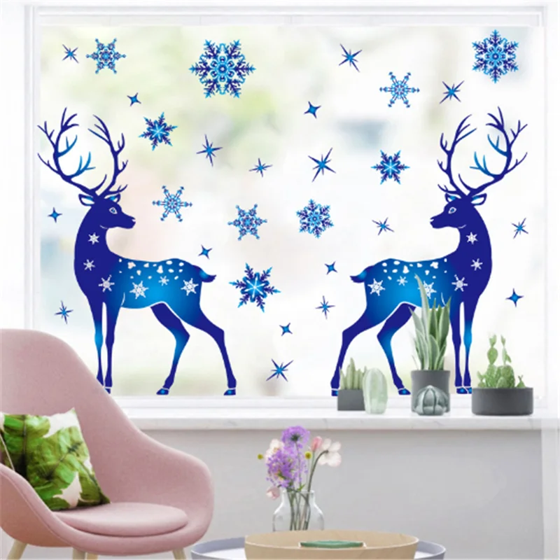 Домашнее рождественское украшение стикер снежинки стеклянная фотография
