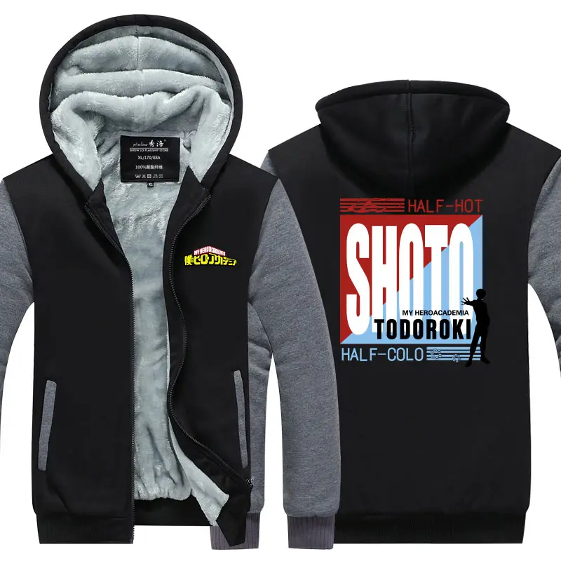Толстовка с 3D принтом аниме Моя геройская Академия Тодороки шоуто теплый свитшот
