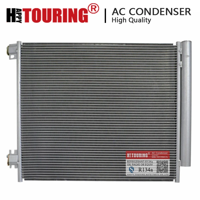 Конденсатор автомобильного кондиционера для Nissan Qashqai 2013 2014 2015 2016 1.2 DIG 1.5 1.6 DCi 921004BE0A 921004EA0A 9211000Q0A 921009251R и других.