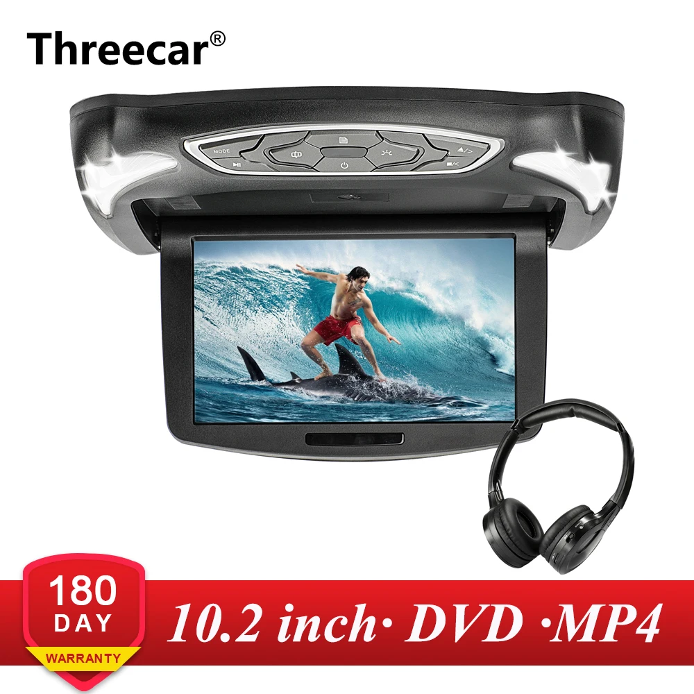 10,2 дюймовый откидной DVD плеер с HDMI игры/USB/SD/ИК 1080P гарнитура потолочный dvd-плеер для автомобиля внедорожник грузовик с прицепом