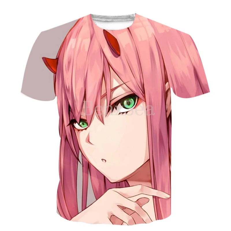 3D принт для женщин и мужчин Zero Two Darling In The Franxx косплей футболка Летняя хип-хоп