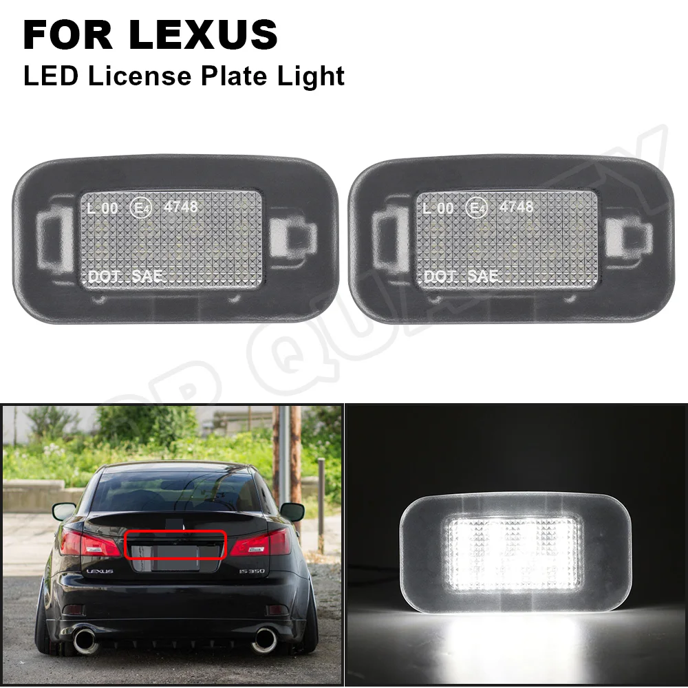 

For Lexus IS250 IS300 IS350 IS200t IS200T GS300 GS350 GS350H GS450H RC200t RC300 RC350 IS GS RC Turbo LED License Plate Light