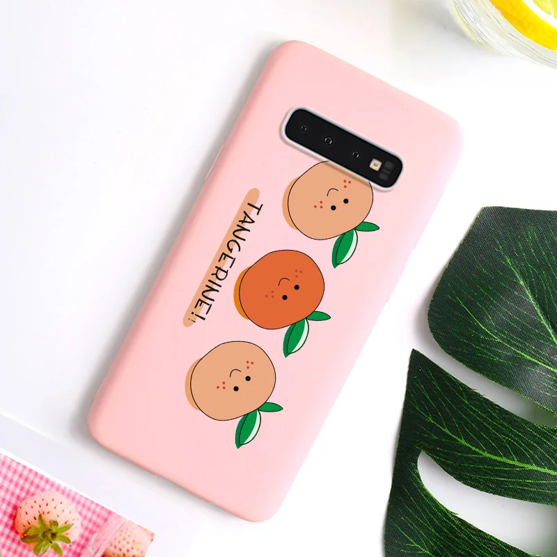 Чехол для Samsung Galaxy S10 чехол S10Plus мягкий карамельного цвета телефона Plus G975F S 10 SM-G973F E