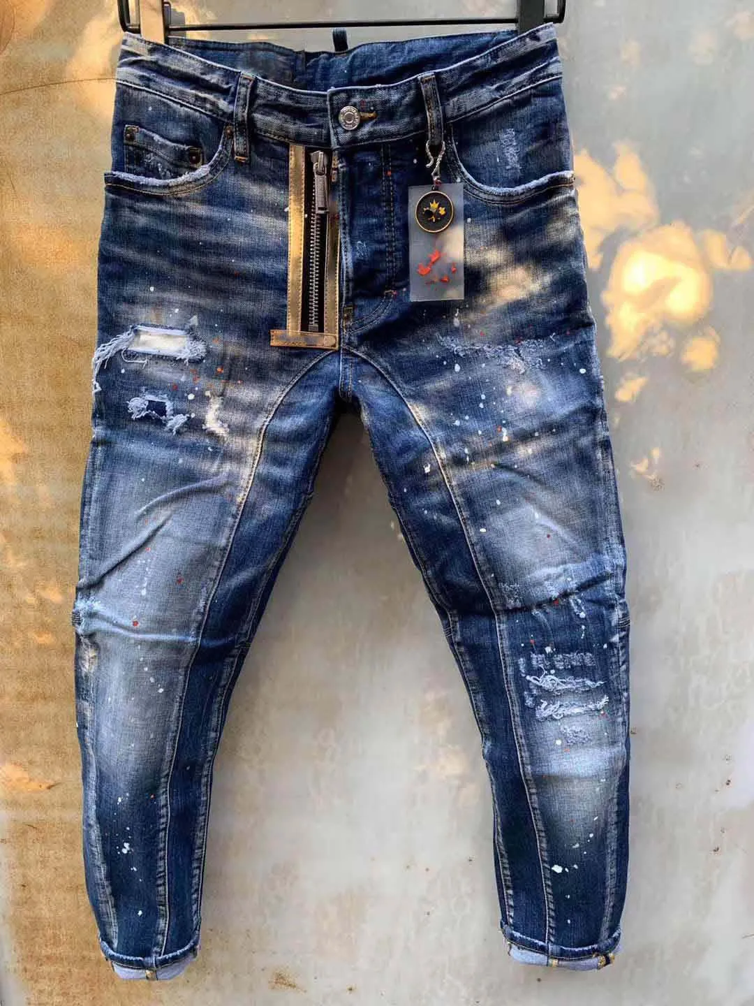 

2021 Spring New Men's Classic Blue Slim-fit Jeans Business Cotton Elastic Regular Fit Denim qualityPants Male Brand Trousers
