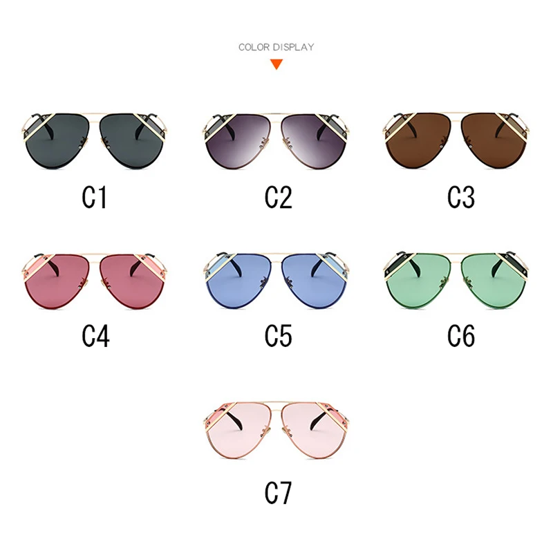

Trendy Cat Eye Sunglasses Women Rimless Shades Tinted Color Irregular Ocean Lens Sun Glasses Fashion Brand Designer Oculos