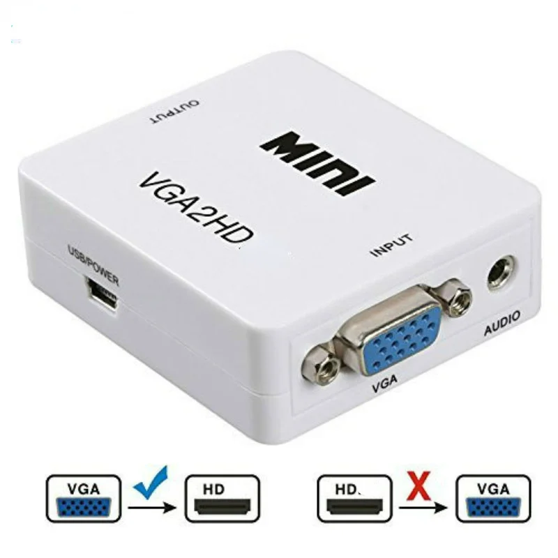 

Адаптер аудиокабеля Bkscy с VGA на HDMI, 1080P, VGA2HD