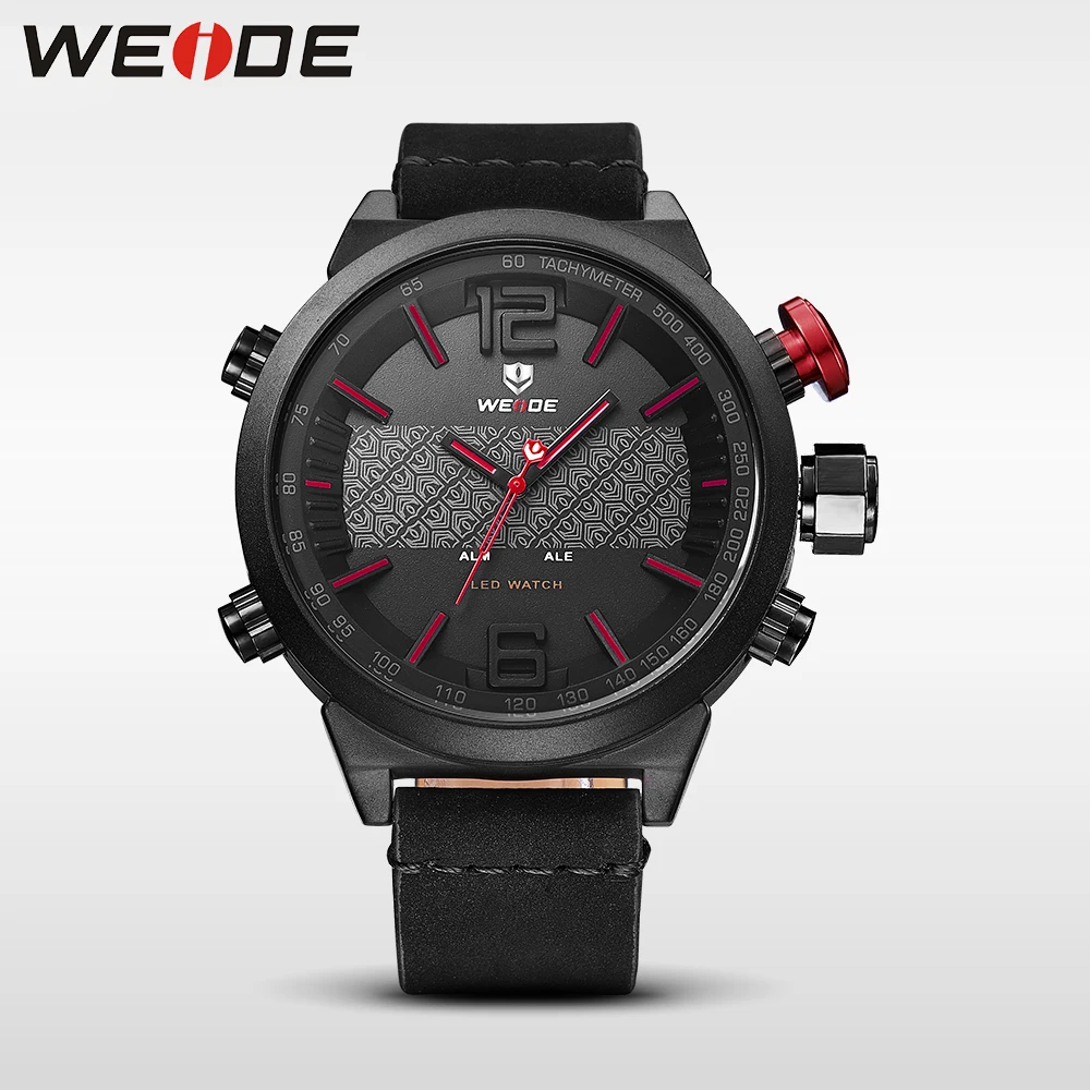 WEIDE Для мужчин аналоговые светодиодный цифровой Дисплей кварц двигаться t часы с