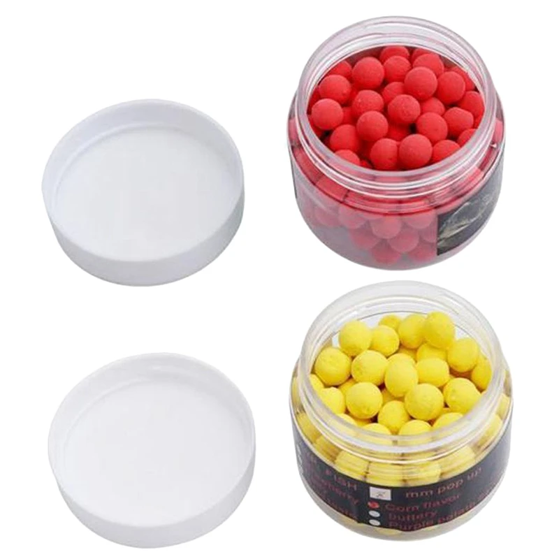 

2 Box Smell Up Fishing Lure Boilies Floating Carp Baits Soluble In Water, 1 Box Yellow-Corn 14Mm & 1 Box Red-Strawberry 14Mm