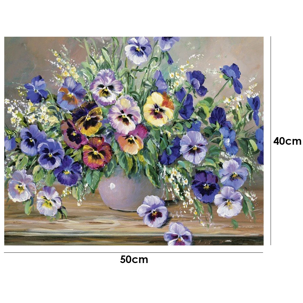 

Modern Wall Art Picture By Numbers Painting By Numbers Kit DIY Flowers Hand Painted Canvas Oil Wall Art Picture