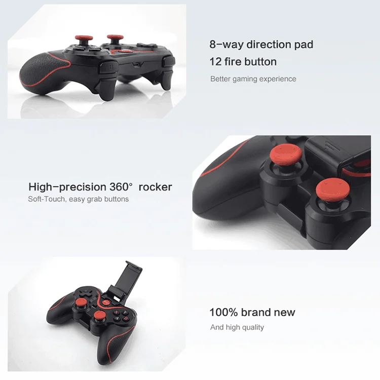 Данных лягушка Беспроводной Bluetooth Gamepad Game Управление Лер для Android-смартфон для PS3 PC ноутбук игровой пульт