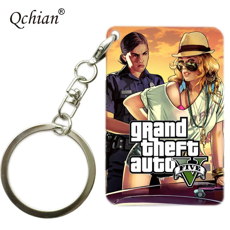 Urban Crime racear Game Grand Theft Auto GTA5 Изысканная серия цветных фотографий брелок для ключей