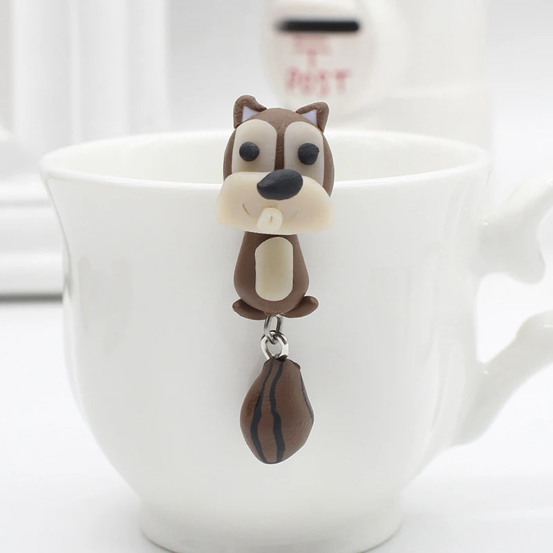 

New Fashion Cute Animal Earrings For Women Kawaii Cartoon Squirrel Earrings Brown Charm Jewelry Gifts For Party Free Shipping