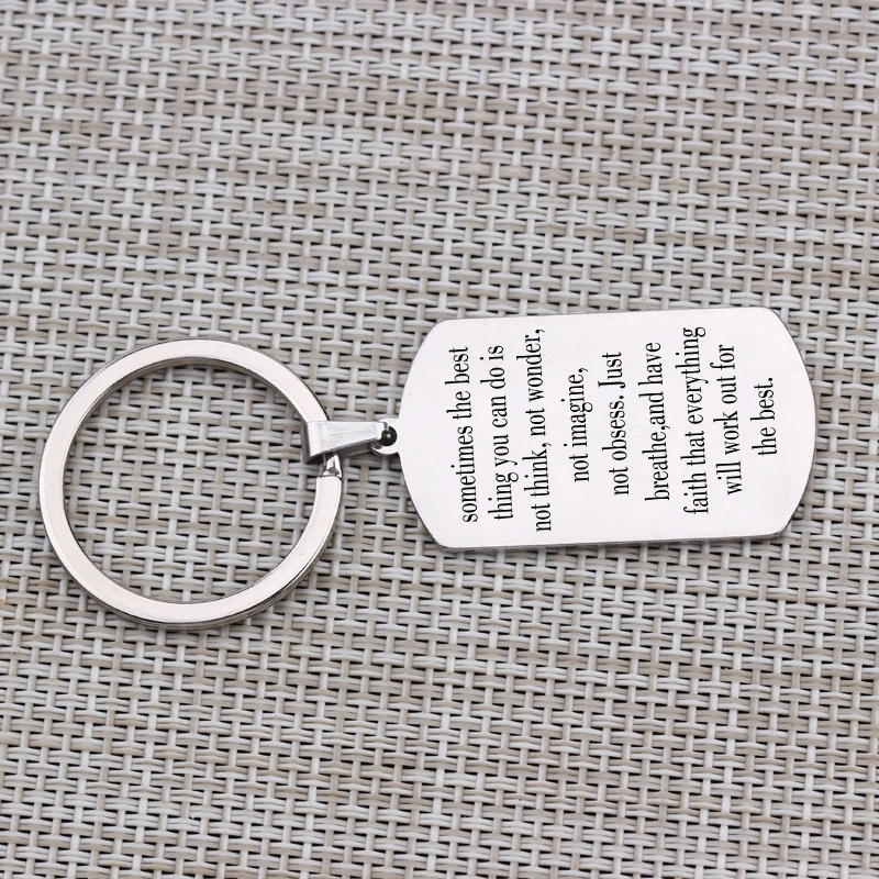 Inspire брелок из нержавеющей стали с гравировкой лучшие вещи которые вы можете