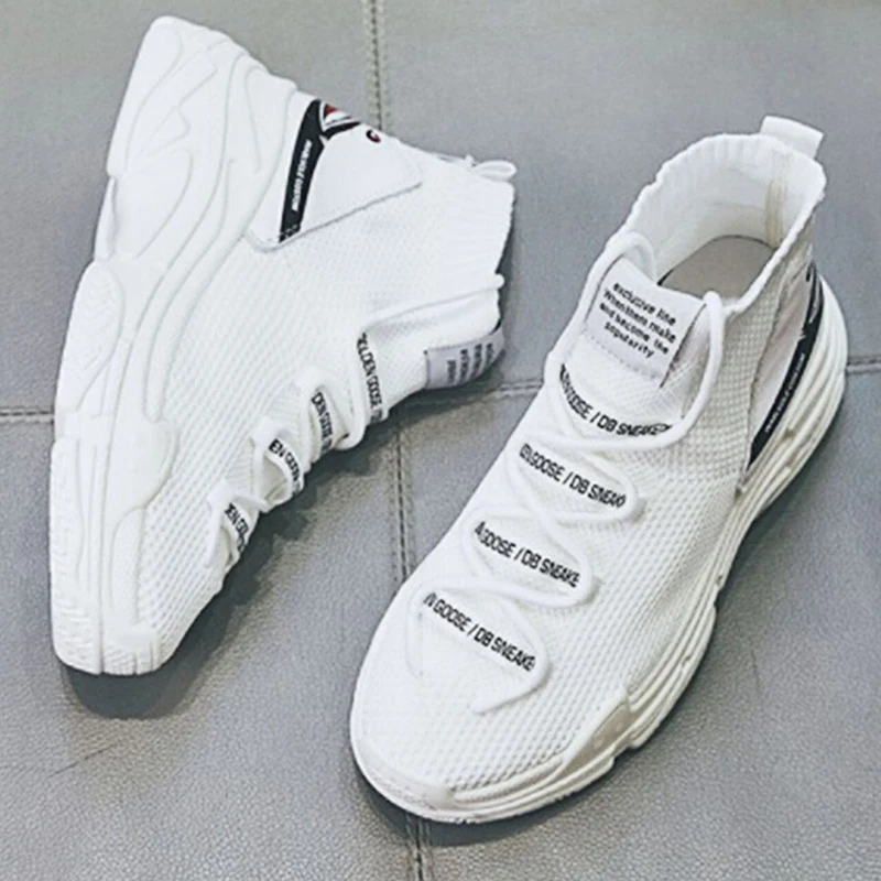 Женские кроссовки с рисунком акулы трикотажные дышащие носки модная обувь на