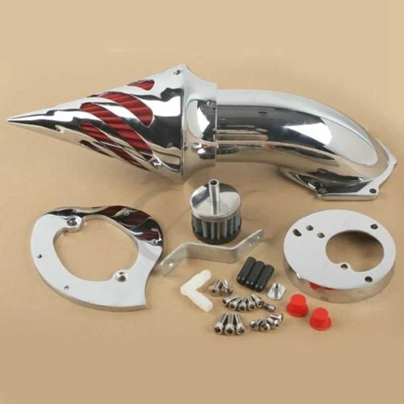 МОТОЦИКЛ хром шип воздухоочиститель наборы Впускной фильтр для Honda VTX 1300 VTX1300 1986
