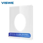 Стеклянная панель VISWE для розетки, белая, Хрустальная, 82 мм х 82 мм, стандарт ЕС, для розетки, F8P82