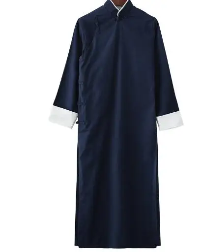 navy blue 9 цветов дети и взрослые IP человек хлопок кунг-фу форма для Тай Чи даосский халат crosstagown Wing Chun костюмы одежда зеленый/белый/красный/синий - Цвет: navy blue