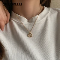 dielorelei 925 sterling silver simple minimalist niche girls light luxury necklaces pendants jewelry eliminates metal allergies